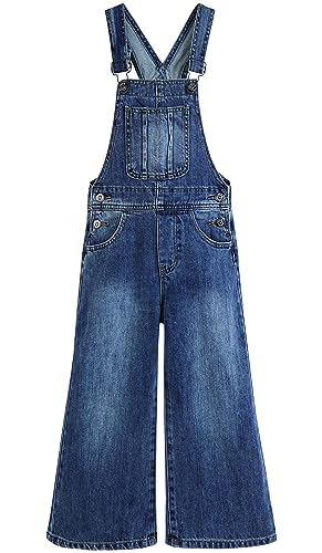 KIDSCOOL SPACE Jeans-Overalls für Mädchen, kleine große Kinder, weites...