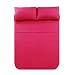 Honeymoon 1800T Brushed Microfiber 4PC Bedding Sheet Set, Sheet & Pillowcase Sets - Queen, Hot Pink