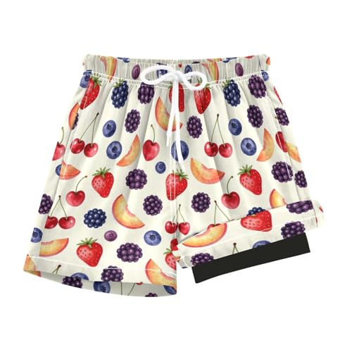 Maillot de bain garçon double couche avec cordon de serrage 4T