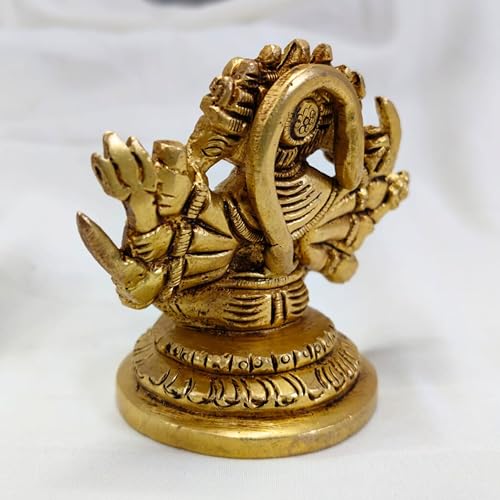 Estatua de Bronce Panchmukhi Hanuman 2.75 pulgadas miniatura 6
