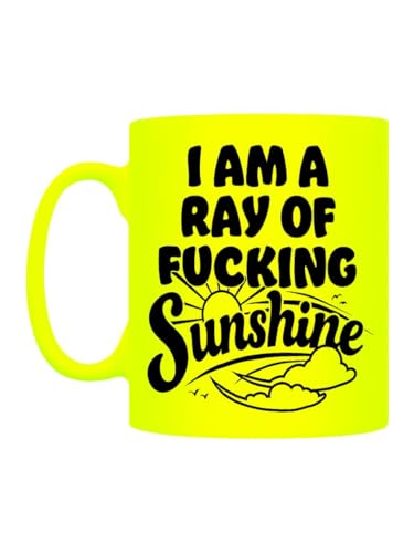 Grindstore I Am A Ray of F*cking Sunshine Yellow Neon Mug