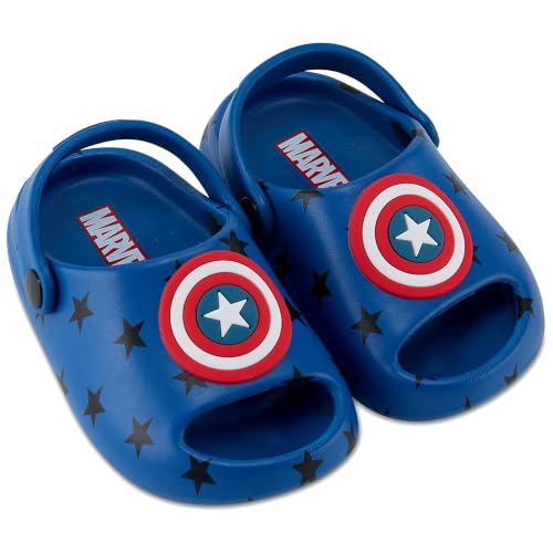 Marvel Spiderman Kids EVA Clog - Molded Open Toe EVA Clog Shoes for Boys & Girls Featuring Spiderman, Captain America, and Ironman (Blue, 8) - image 1