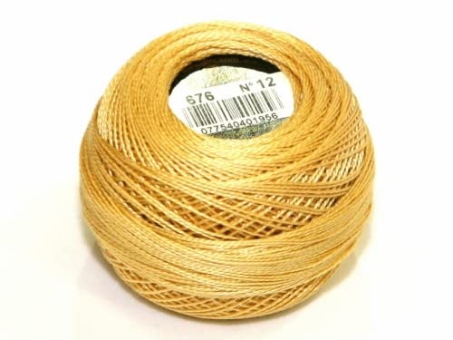 DMC Cotton Perle Thread Size 12 676 - per 10 gram Ball