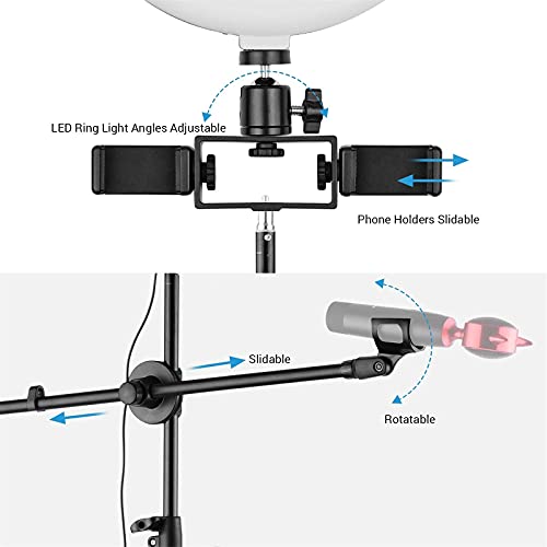 Video Ring Light10inch / 26cm Video Ring Light Kit 3 Farbe 10 Level Dimmbar 3200-5600K Mit Stativ Kugelkopf… – Bild 5