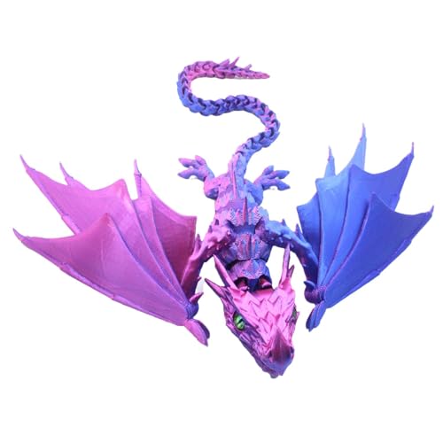 Flugreicher Drache mit Kristallflügel-Druck, lebensecht, tragbar, Stressabbau und Kreativitätssteigerung