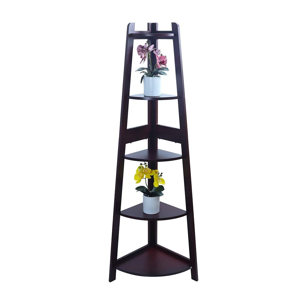 Buy Yahome Wooden Corner Shelf, Flower Rack, 5Tier Display Stand for