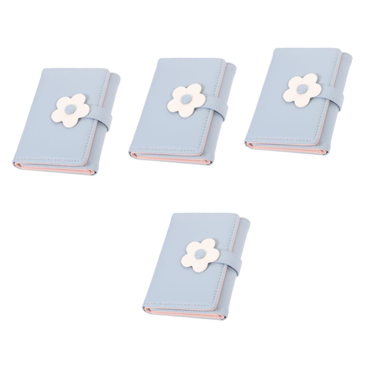 4piezas Cartera Pequeña De Mujer Diseño Floral Billetera De PU Tarjetero y Monedero para Uso Diario y Ocasiones Especiales
