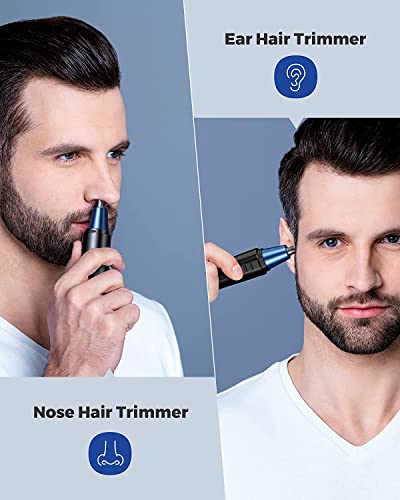 Glaker Electric Shaver For Men, Cordless Rechargeable Rotary Mens Electonric Razor With Nose Hair Trimmer & Pop-Up Trimmer And Storage Bag (Blue) (Black) #TOP3