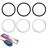 6-Stück Magnetring Handy,Kompatibel MS Ring Aufkleber,MS Magnet Ring,Aktualisiert Magnet Handy,Magnetischer Ladegerät mit Metallringe,Handy-Aufkleber,für Alle Smartphone (3-Schwarz+3-Silber)
