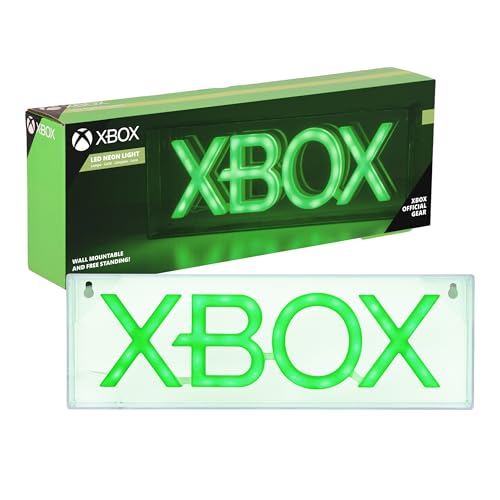 Xbox Logo LED Neonlicht - Offiziell Lizenzierte Steh- oder Wandmontage-Lampe - Spielzimmer Accessoires & Dekor für Gamer, Bunt