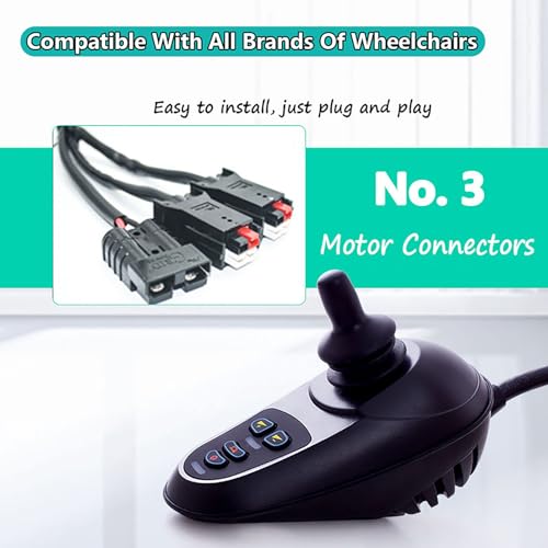 Joystick kontroler wózka inwalidzkiego, LED instrukcja obsługi joystick, wodoodporny, 4 klawisze do elektrycznych wózków inwalidzkich 24 V DC, akcesoria do joysticka