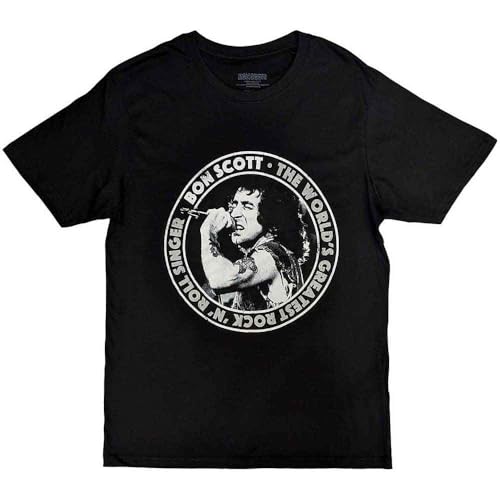 T-shirt Bon Scott noir Twgrrs Circle Logo en coton pour homme