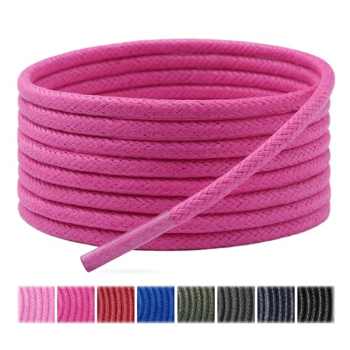 Image of Handshop 3 Pairs Dress Shoe Laces | 3 /32 inch Thin Round Waxed Shoelaces | Polished waxed sheen, tightly woven cotton, secure tie, for oxfords, derbies and chukka boots, 23 inch-63 inch sizes and 15 colors