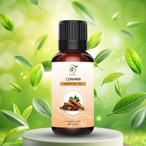 Image of VIRTUAL Cinnamon Bark Essential Oil 15ml Pure Natural Therapeutic Grade Aromatherapy Oil for Diffuser Skin Care Candle Soap Bath Bomb DIY Use