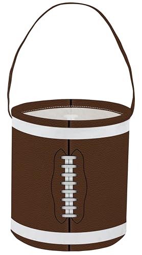 Image of Football Easter Bucket Easter Basket for Kids Baby Storage Basket Cute Toy Storage Bin Organizer Shelf Book Basket Easter Room Decor(Football)