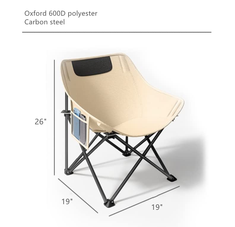 Lannado Folding Stool Camping Chairs Portable Collapsible Telescoping Stool Lightweight Outdoor Stool Chair (Black)