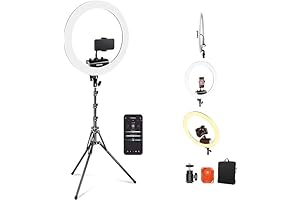 Neewer 18-Inch Ring Light with Stand and Phone Holder