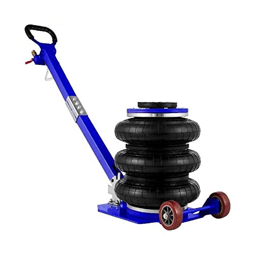 Gato neumático for coche de 5 toneladas, gato de aire de Triple bolsa con mango ajustable, altura de elevación rápida de 16 pulgadas/40cm for Minivan SUV ORV