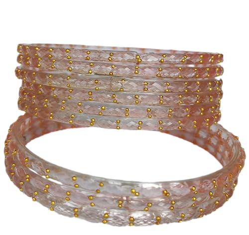 Image of JPS Plain and Glossy Finished Raindrop Glass Bangles Set for Women & Girls | Traditional Ethnic Chudi for Wedding, Party & Regular- Set of 12 Pcs of One Colour | Wedding Special