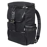 DEFY Menace Backpack 2.0 | Waxed Canvas Backpack | 18 Liter Utility For Men | Premium Tech Bag w/ 16 Inch Laptop Sleeve | Water Repellent Travel & Commuter Pack (Black)