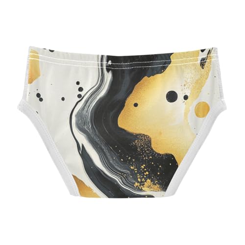 KLL Gold Pattern and Black Baby Boys Comfort Briefs Cute Children Panties2