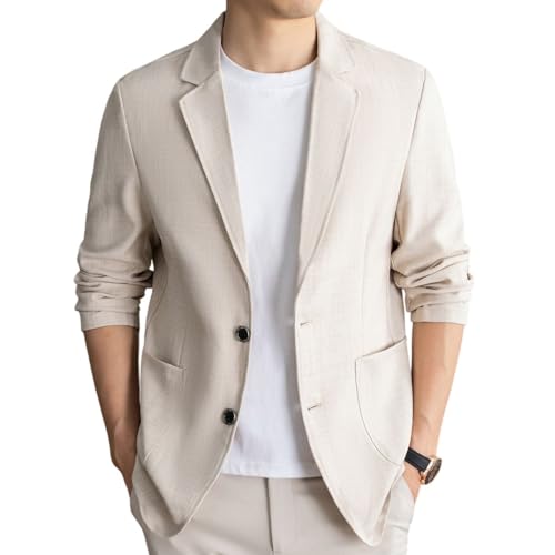 Blazer en lin homme pour le travail et la vie quotidienne veste d'été