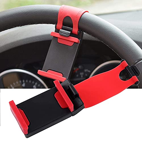 MMOBIEL Universal Portable Steering Wheel Phone Holder Mount Clip Hands Free Compatible with iPhone 12 (Pro)/11/11 Pro (Max) /X/XR/XS (Max)/8(+)/7(+) Samsung S21/S20/S10/Note 10