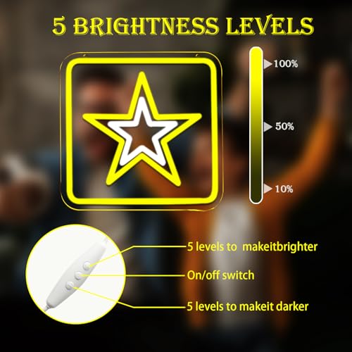 Image of Military-themed Neon Signs Army Veteran Neon Lights Wall Decor for Man Cave Bedroom Bar Army Themed Gift Art for Christmas Party-13.31x13 IN-USB Powered-Acrylic