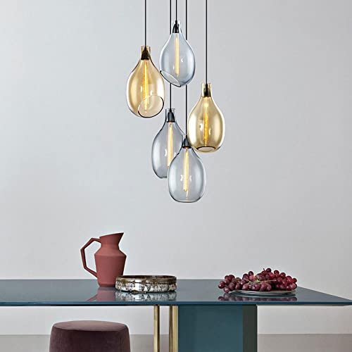 Pendentif verre E14 Nordique HNVBDOPAE pour éclairage de restaurant - 4