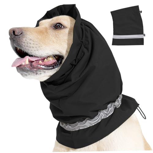 Chien Snood, écharpe à Chiens imperméable avec Doublure Chaude, protecteurs d'oreille avec Cordon réglable, Muffs d'oreille de Protection Contre Le Bruit,...