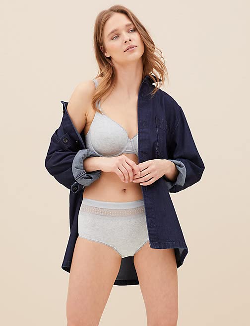 Image of Marks & Spencer Body Womens Cotton Blend Padded Wired T-Shirt Bra
