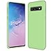 Produktbild Conie® Basic Backcove Hülle für Samsung Galaxy S10 Plus, [ Microfaser Innenfutter ] Schutzhülle sturzsichere Hülle aus TPU Anti Fingerprint Rückschale, Galaxy S10 Plus Case Grün