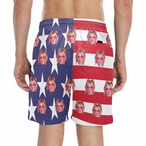Custom Face Swim Trunks Men's Customized Swim Shorts Custom Swimsuit for Men Gifts for Dad BF Birthday Father's Day2