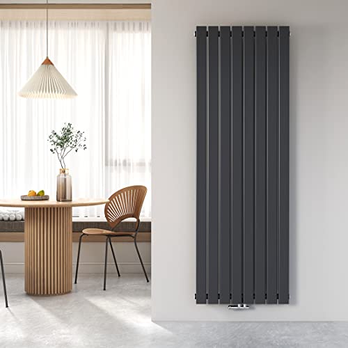 Preisvergleich Produktbild Heilmetz Anthrazit Vertikal Heizkörper Design Paneelheizkörper 1800x620mm Flach Einreihig Mittelanschluss Heizung