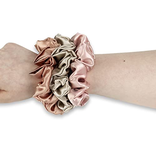 Slki Premium Silk Hair Scrunchies - Soft, Gentle, Frizz-Reducing Hair Ties, 1 - Image 4