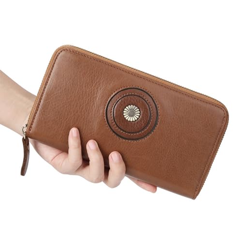 Vintage Women’s Genuine Leather Long Wallet with RFID Blocking Protection Purse Large Capacity Hand Bags4