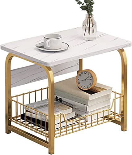 Mesa Auxiliar Mesa Auxiliar para sofá Mesa Auxiliar para Cama Alta de 2/3/4 Capas,Mesa Auxiliar para sofá Cama Simple,con Estante de Almacenamiento Multifuncional,para Sala de Estar,Estudio,