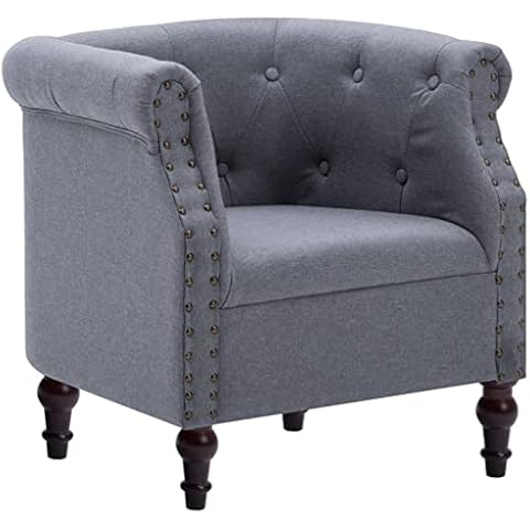 vidaXL Sessel Stoff Hellgrau Clubsessel Relaxsessel Loungesessel Armsessel Cover