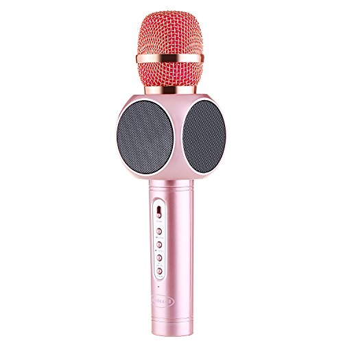 Amicool Wireless Microphone Karaoke, Portable Karaoke Player Speaker For Apple Iphone Android Smartphone Or Pc, Home KTV Outdoor Party Muisc Playing Singing Anytime Rose Gold Amicool Wireless Microphone Karaoke, Portable Karaoke Player Speaker For Apple Iphone Android Smartphone Or Pc, Home KTV Outdoor Party Muisc Playing Singing Anytime Rose Gold
