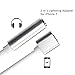Outtek iPhone 7 / 7 Plus 2 in 1 Lightning Charging Cable 3.5mm Headphone Adapter and Lightning Charging Port Extension Cable for Apple Device (silver)