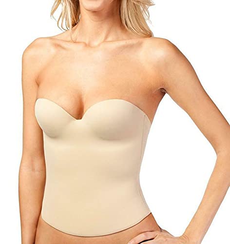 Donna Di Capri Seamless Open Back Shaping Corset for Women (Nude, 34C)