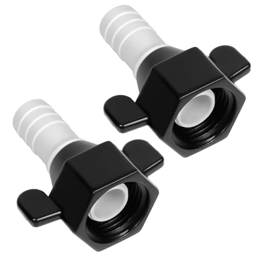 Image of WASSERMANN RV Plumbing Parts, 1 /2 inchNPSF-1 /2 inchBarb Straight Swivel Adapter, RV Water Pump Fittings for Water Pump Strainer & RV Water Pumps, Nylon, 2 Pack