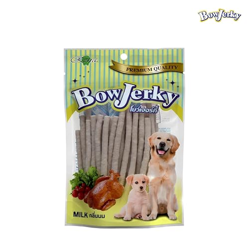 Image of Chicken Dog Treats, High Protein Jerky Sticks, Milk Flavour, 200gm, Pack of 5