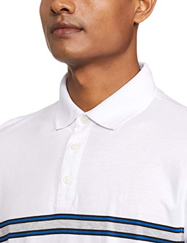 Image of Calvin Klein Men's Liquid Touch Polo Stripe with UV Protection