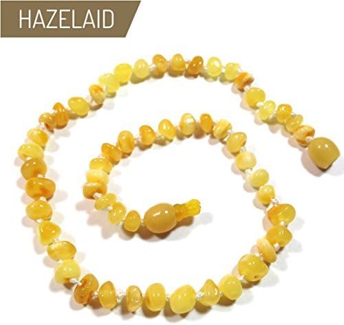 Hazelaid (TM) 11" Pop-Clasp Baltic Amber Milk & Butter Necklace