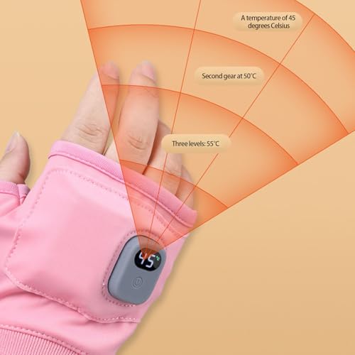 Guantes inteligentes con calefacción invierno recargables resistentes al viento 6