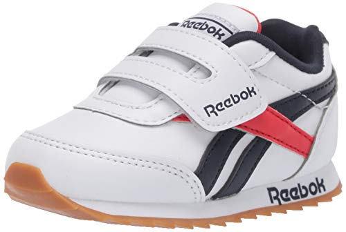Reebok baby boys Reebok Royal Cljog 2 Kc Sneaker, White/Collegiate Navy/Radiant Red, 5 Infant US