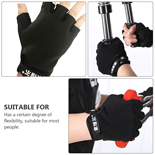 BESPORTBLE Luvas de Treino de Meio Dedo, Luvas de Exercícios para Levantamento de Peso, Ciclismo, Tr