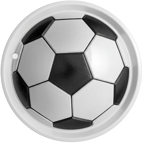 Image of LYDS Soccer Futbol White Black Universal 15 inch Premium ABS Hubcap Wheel Cover Replacement Set of 4 - SWC-15W