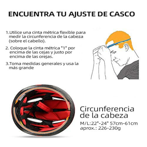 Shinmax Casco Bicicleta Certificato CE, Casco Bici Adulto con Occhiali Magnetici Staccabili Visiera Shield for Hombres Mujeres Casco da Bicicletta Mountain & Road Regolabile Protezione Ski & Snowboard - imagen 9